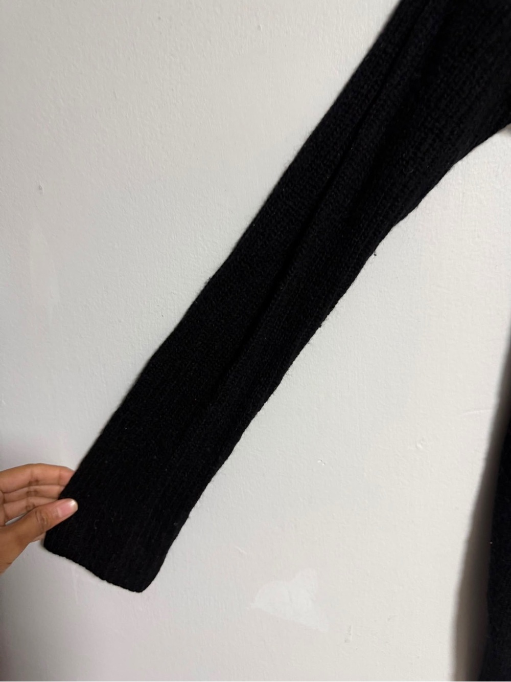 J.Crew Black Merino Wool Blend Open Front Cardigan Sweater Women’s Small - Picture 8 of 8
